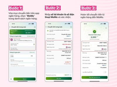 Trung gian thanh toán đầu tiên triển khai tính năng nhận tiền từ ngân hàng qua số điện thoại