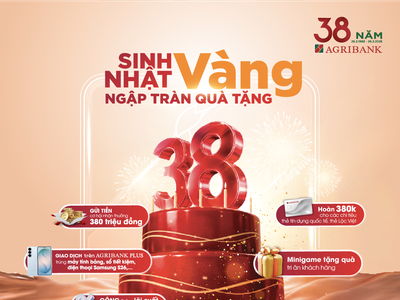 Agribank tung loạt ưu đãi “khủng” với hàng ngàn quà tặng nhân dịp 38 năm thành lập 