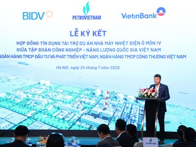 Chủ tịch HĐQT BIDV Lê Ngọc Lâm phát biểu tại Lễ ký kết 