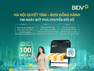 “100 ngày chuyển đổi số” tại Thủ đô cùng BIDV