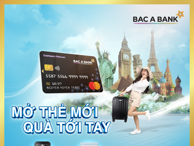 BAC A BANK (BAB) tặng nhiều ưu đãi thiết thực cho khách hàng mở thẻ tín dụng