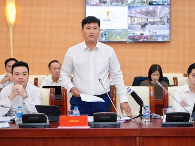 Ông Phạm Toàn Vượng, Tổng giám đốc Agribank phát biểu tại Hội nghị 
