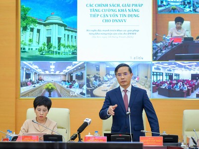 Thống đốc Ngân hàng Nhà nước Việt Nam Phạm Đức Ấn phát biểu kết luận tại Hội nghị