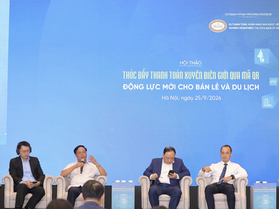 Các diễn giả thảo luận tại Hội thảo “Thúc đẩy thanh toán xuyên biên giới qua mã QR: Động lực mới cho bán lẻ và du lịch” 
