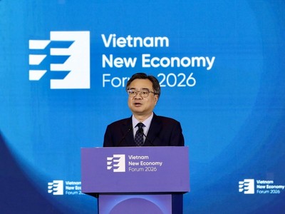 Ông Nguyễn Thanh Nghị, Ủy viên Bộ Chính trị, Bí thư Trung ương Đảng, Trưởng Ban Chính sách, chiến lược Trung ương phát biểu khai mạc Diễn đàn