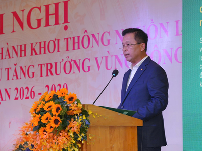  Tổng Giám đốc BIDV Hoàng Việt Hùng phát biểu tại Hội nghị 