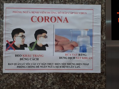 Dân chung cư chủ động phòng, chống virus Corona