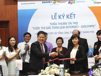 Bảo Việt Nhân thọ tài trợ cho cuộc thi ViOlympic