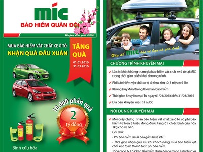 MIC tặng bình cứu hỏa cho xe ô tô khi mua bảo hiểm vật chất