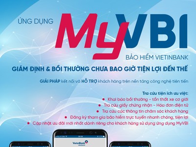 Hình ảnh giao diện màn hình ứng dụng My VBI