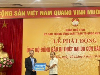 Bảo Việt ủng hộ 5 tỷ tới đồng bào bị thiệt hại do bão số 3 