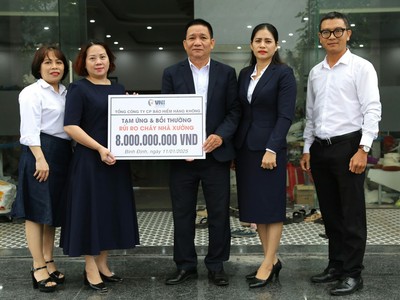 VNI tạm ứng 8 tỷ đồng bồi thường cho doanh nghiệp bị cháy nhà xưởng