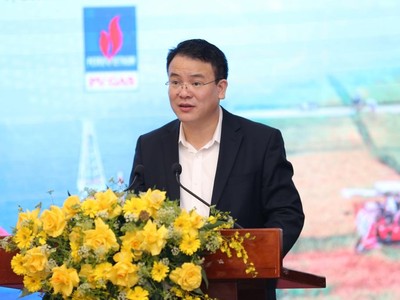 Thứ trưởng Bộ Kế hoạch và Đầu tư Trần Quốc Phương phát biểu khai mạc Diễn đàn Dự báo kinh tế Việt Nam 2022-2023 sáng 12/5/2022