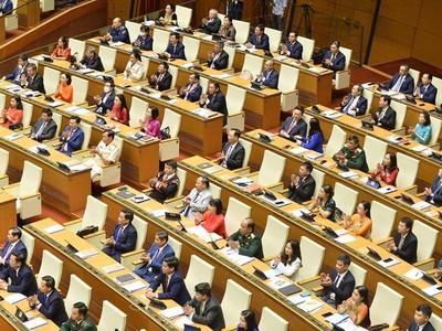 Kỳ họp thứ ba Quốc hội khoá XV khai mạc sáng 23/5/2022 (Ảnh: quochoi.vn)