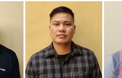 Từ trái sang: Nguyễn Quang Dũng, Nguyễn Phước Hải và Đinh Tiến Sơn (Ảnh: CAHN cung cấp)