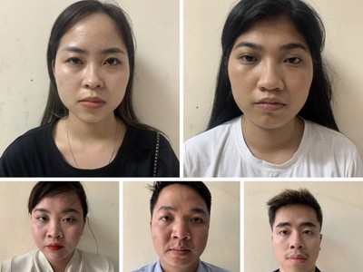 Các đối tượng bị khới tố (Ảnh: CA TP Hà Nội)