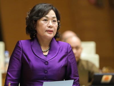 Thống đốc Ngân hàng Nhà nước Nguyễn Thị Hồng giải trình trước Quốc hội chiều 29/5 về một số lĩnh vực Ngân hàng Nhà nước phụ trách.