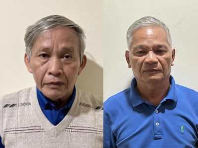 Ông Cao Khoa và ông Lê Viết Chữ (Ảnh: BCA)