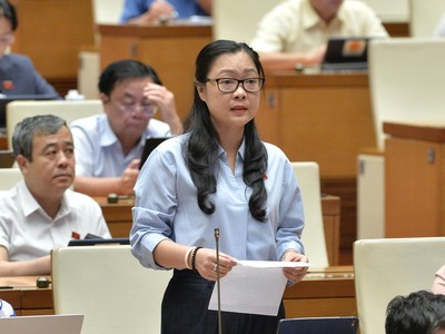 ĐBQH Nguyễn Thị Quyên Thanh (Vĩnh Long) đề nghị khẩn trương chuẩn bị các điều kiện để ba luật mới về bất động sản có hiệu lực sớm.