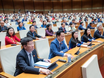 Quốc hội họp phiên bế mạc Kỳ họp thứ 7 sáng 29/6 (Ảnh: quochoi.vn)