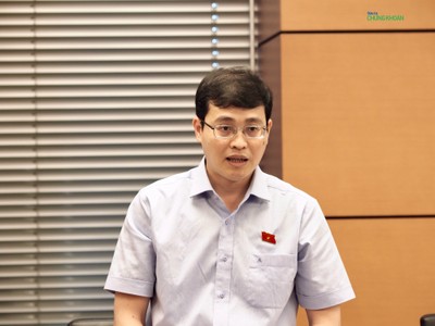 Đại biểu Đỗ Đức Hiển (đoàn TP.HCM) phát biểu tại họp tổ Quốc hội chiều 10/5 về sửa Luật Doanh nghiệp (Ảnh: M.M)