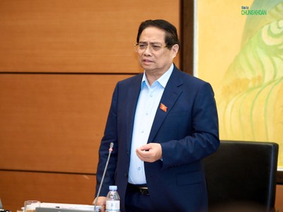 Thủ tướng Chính phủ Phạm Minh Chính phát biểu chỉ đạo tại họp tổ Quốc hội sáng 23/5 (Ảnh: M.Minh)