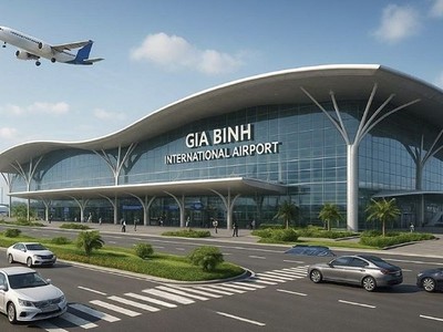 Phối cảnh nhà ga Cảng hàng không quốc tế Gia Bình (tỉnh Bắc Ninh)