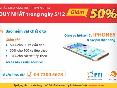 PTI khuyến mãi khủng trong ngày 5-12