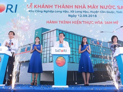 Satori khánh thành nhà máy sản xuất nước uống tinh khiết
