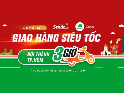 Sendo.vn hợp tác với Grab triển khai giao hàng siêu tốc tại TP. HCM