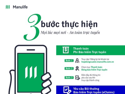 Manulife khuyến khích thực hiện yêu cầu bồi thường bảo hiểm trực tuyến