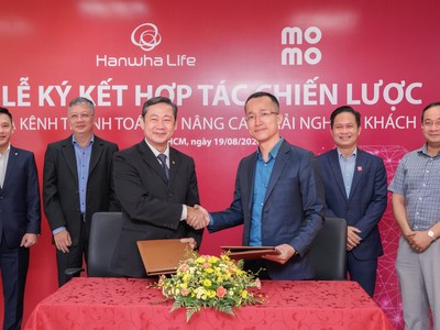 Từ tháng 9/2020, khách hàng của Hanwha Life Việt Nam có thể thanh toán phí qua MoMo