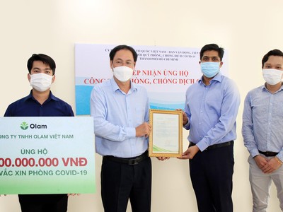 Olam Việt Nam tài trợ hơn 5 tỷ đồng cho Quỹ vắc-xin phòng chống Covid-19