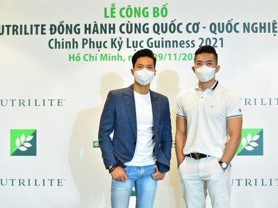 Nutrilite đồng hành cùng nghệ sĩ Quốc Cơ - Quốc Nghiệp trong hành trình phá kỷ lục Guinness 