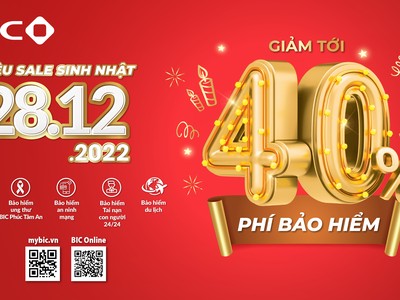 Siêu ưu đãi tới 40% mừng sinh nhật BIC