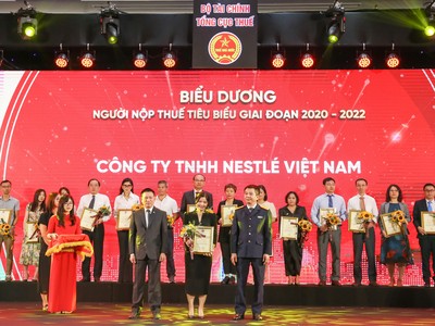 Nestlé Việt Nam tiếp tục nằm trong danh sách doanh nghiệp đóng thuế TNDN lớn nhất Việt Nam 