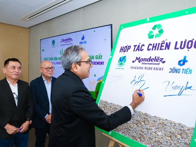 Mondelez Kinh Đô công bố hợp tác chiến lược với Giấy Đồng Tiến và Vĩnh Xuân