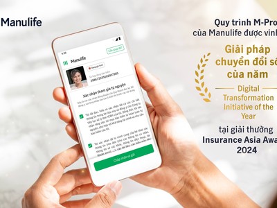 Quy trình M-Pro của Manulife đạt giải thưởng châu Á về sáng kiến chuyển đổi số 