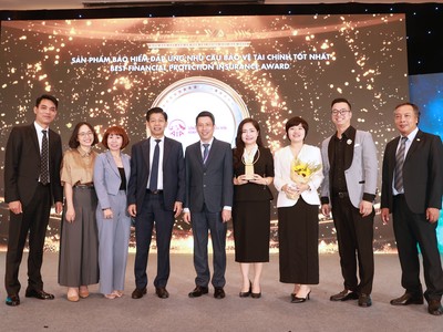 AIA Việt Nam được vinh danh ở hạng mục "Sản phẩm bảo hiểm đáp ứng nhu cầu bảo vệ tài chính tốt nhất”