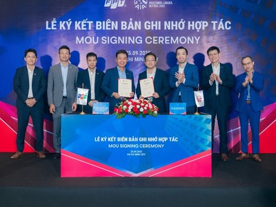 Đại diện AIA và FPT tại buổi lễ ký kết biên bản ghi nhớ hợp tác