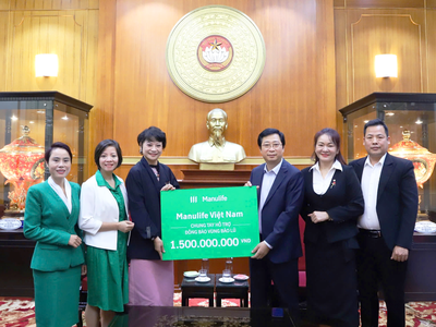 Manulife quyên góp 1,5 tỷ đồng hỗ trợ đồng bào miền Bắc bị ảnh hưởng bởi thiên tai