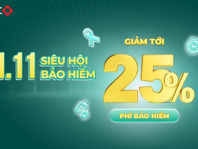 BIC ưu đãi tới 25% phí bảo hiểm