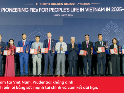Prudential tiếp tục được vinh danh trong Top 10 doanh nghiệp vì Cuộc sống cộng đồng 