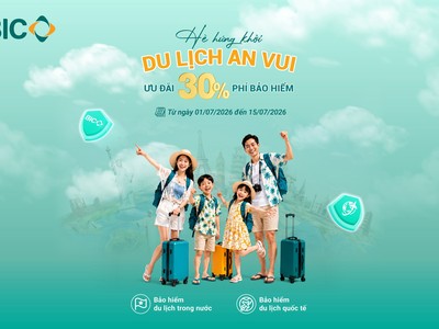 BIC ưu đãi 30% phí bảo hiểm du lịch