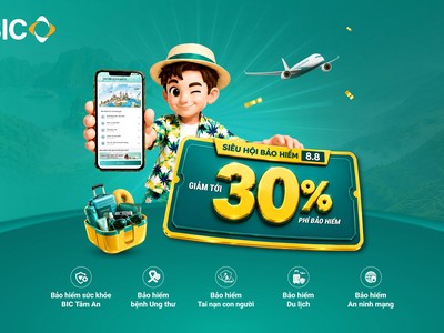BIC tặng khách hàng ưu đãi tới 30% phí bảo hiểm trong ngày 8.8