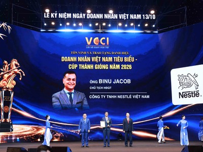 Tổng giám đốc Nestlé Việt Nam được vinh danh Top 100 Doanh nhân tiêu biểu toàn quốc 