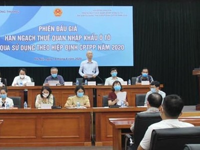 Lần đầu tiên đấu giá hạn ngạch thuế quan nhập khẩu ô tô đã qua sử dụng theo CPTPP