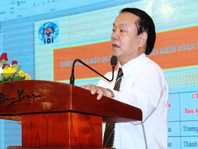 Ông Lê Thanh Thuấn, Chủ tịch HĐQT IDI tại đại hội thường niên 2019. 