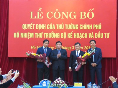 Công bố Quyết định bổ nhiệm hai tân Thứ trưởng Bộ Kế hoạch và Đầu tư