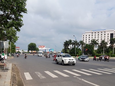 Một đoạn Quốc lộ 1 qua Tp. Đông Hà - Quảng Trị.